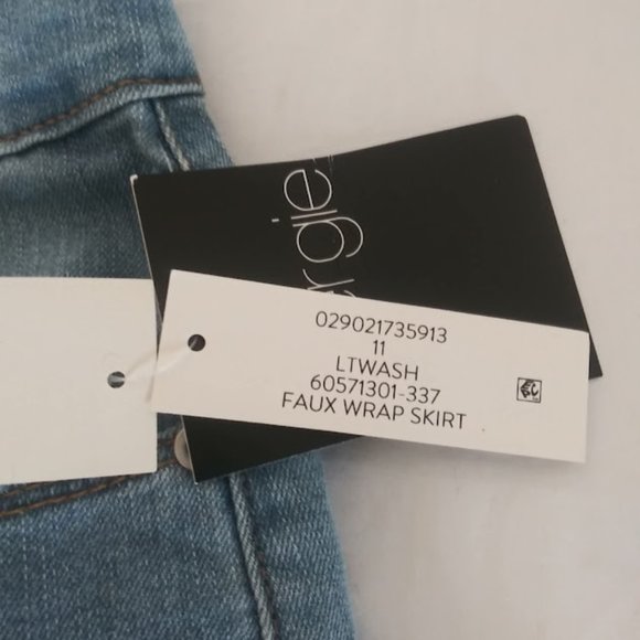 Energie women's size 11 light wash faux wrap skirt - Picture 12 of 16